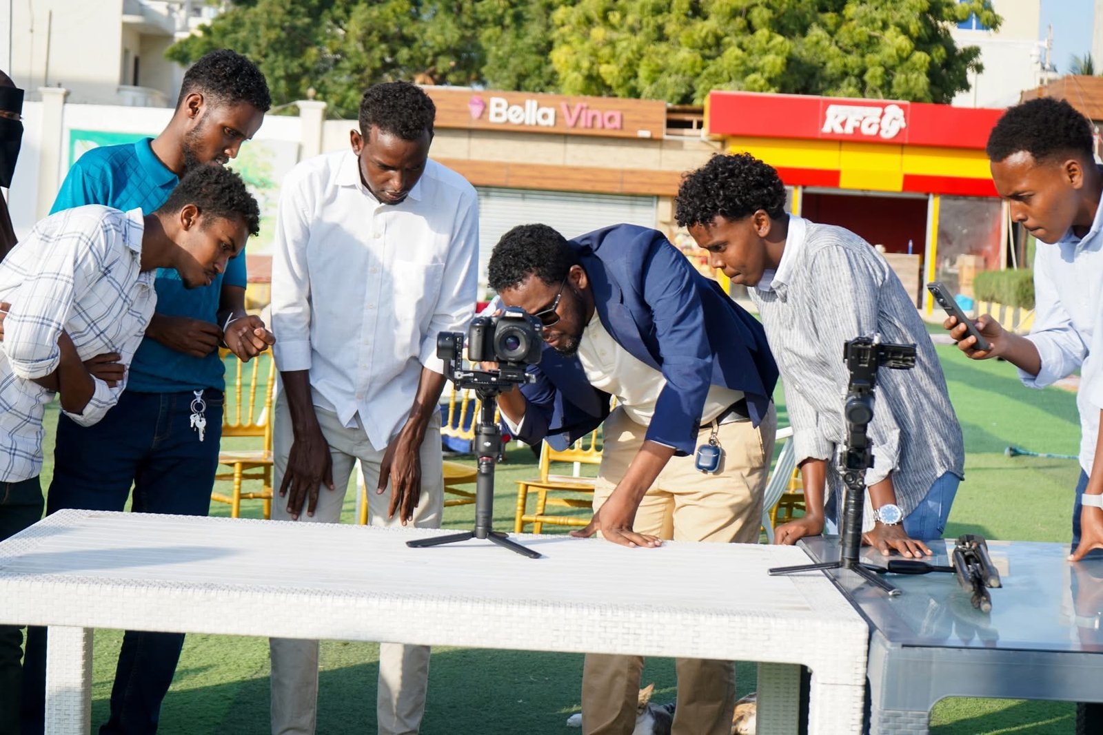 Field training with camera and gimbal