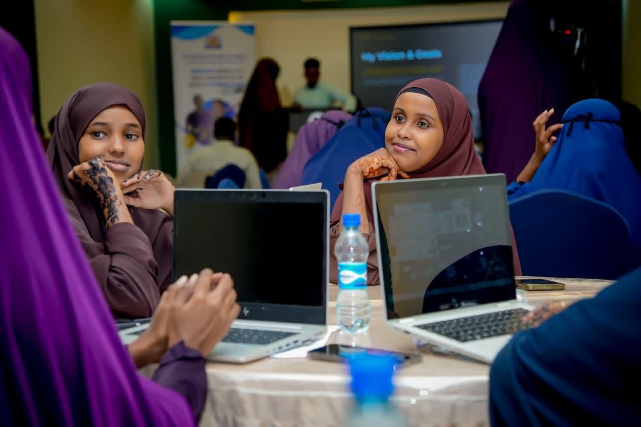 Trainees in the digital media programme